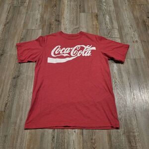 Coca Cola Recycled Bottle Graphic Crew Neck Tee Shirt Mens Size Medium